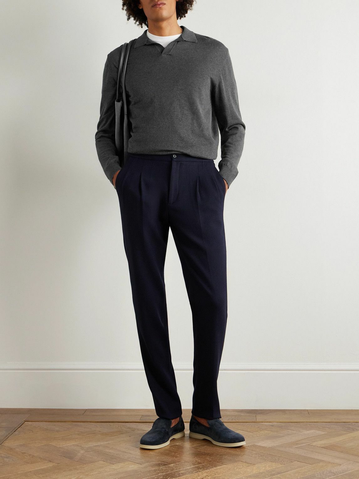 Rubinacci - Straight-Leg Pleated Super 130s Wool Trousers - Blue