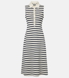Frame Sea Breeze striped cotton polo dress
