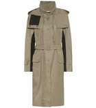 LOW CLASSIC - Hooded cotton-blend trench coat