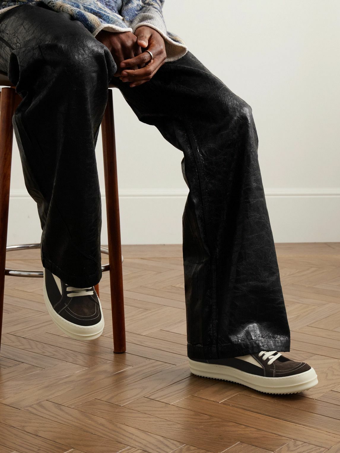 Rick Owens Men's Suede Sandals Brown
