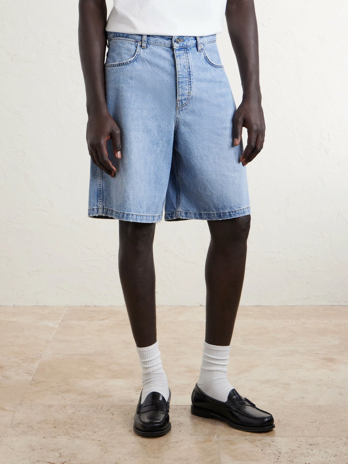 Givenchy - Straight-Leg Denim Shorts - Blue