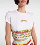 Dolce&Gabbana Cropped printed cotton T-shirt