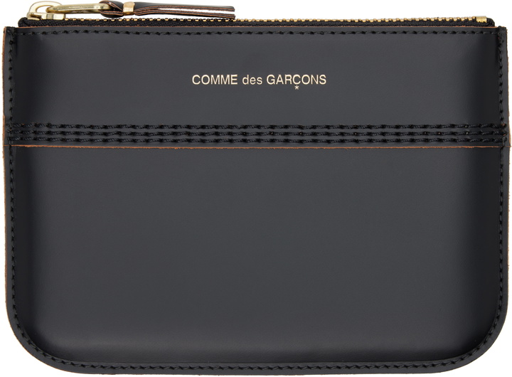 Photo: COMME des GARÇONS WALLETS Black Triple Stitch Pouch