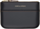COMME des GARÇONS WALLETS Black Triple Stitch Pouch