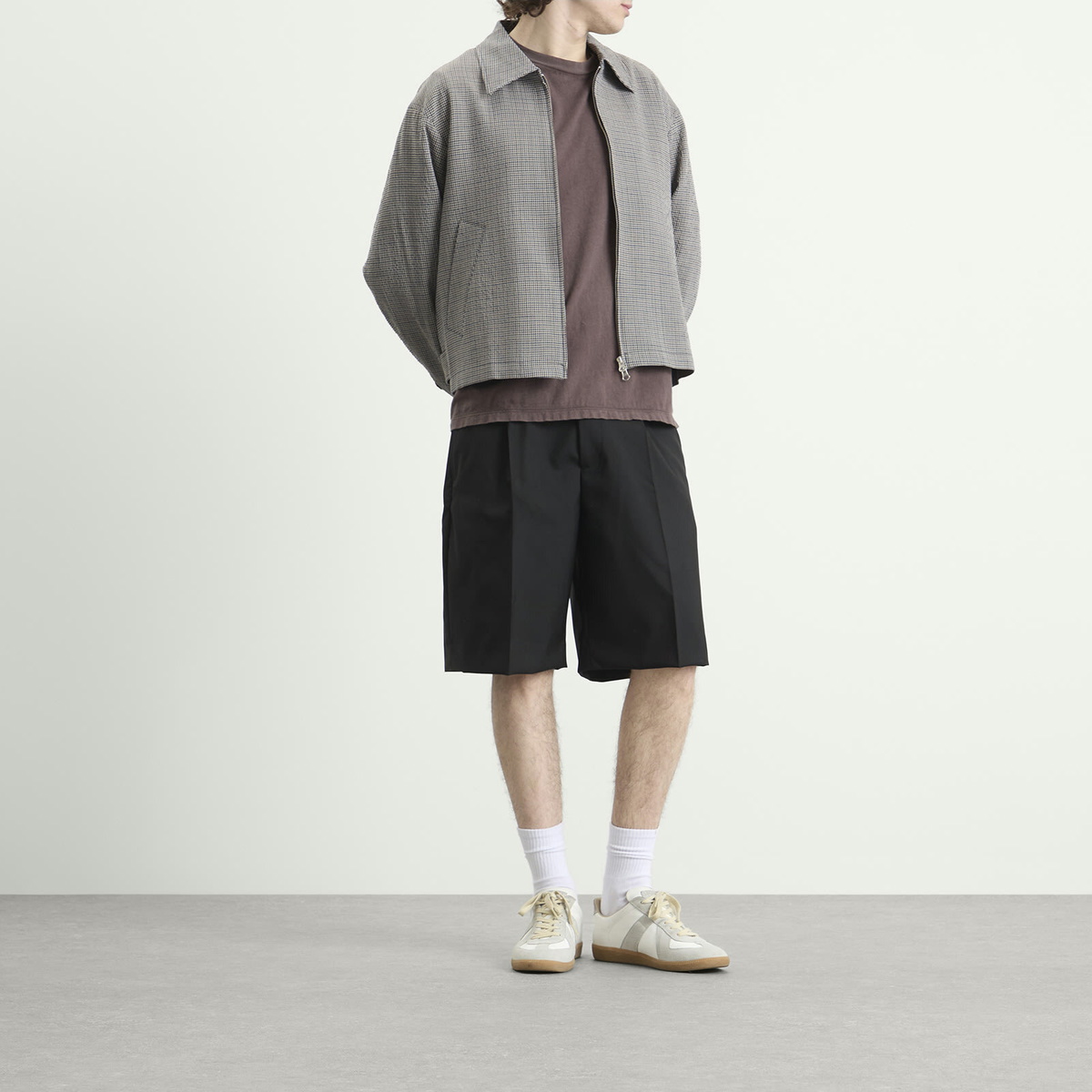 mfpen Men's Tropical Wool Classic Shorts in Black