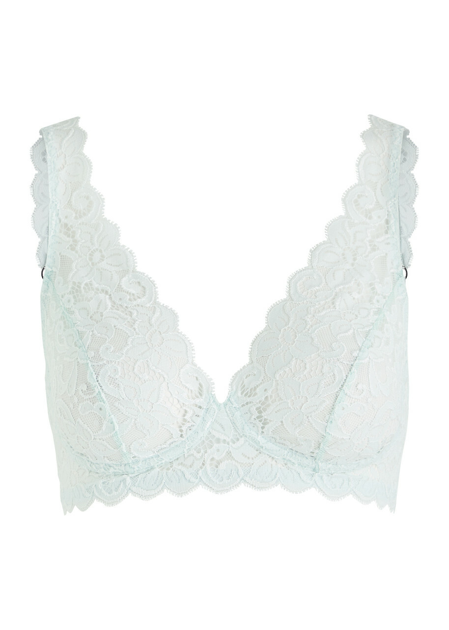 Hanro Moments Lace Soft-cup bra Light Blue