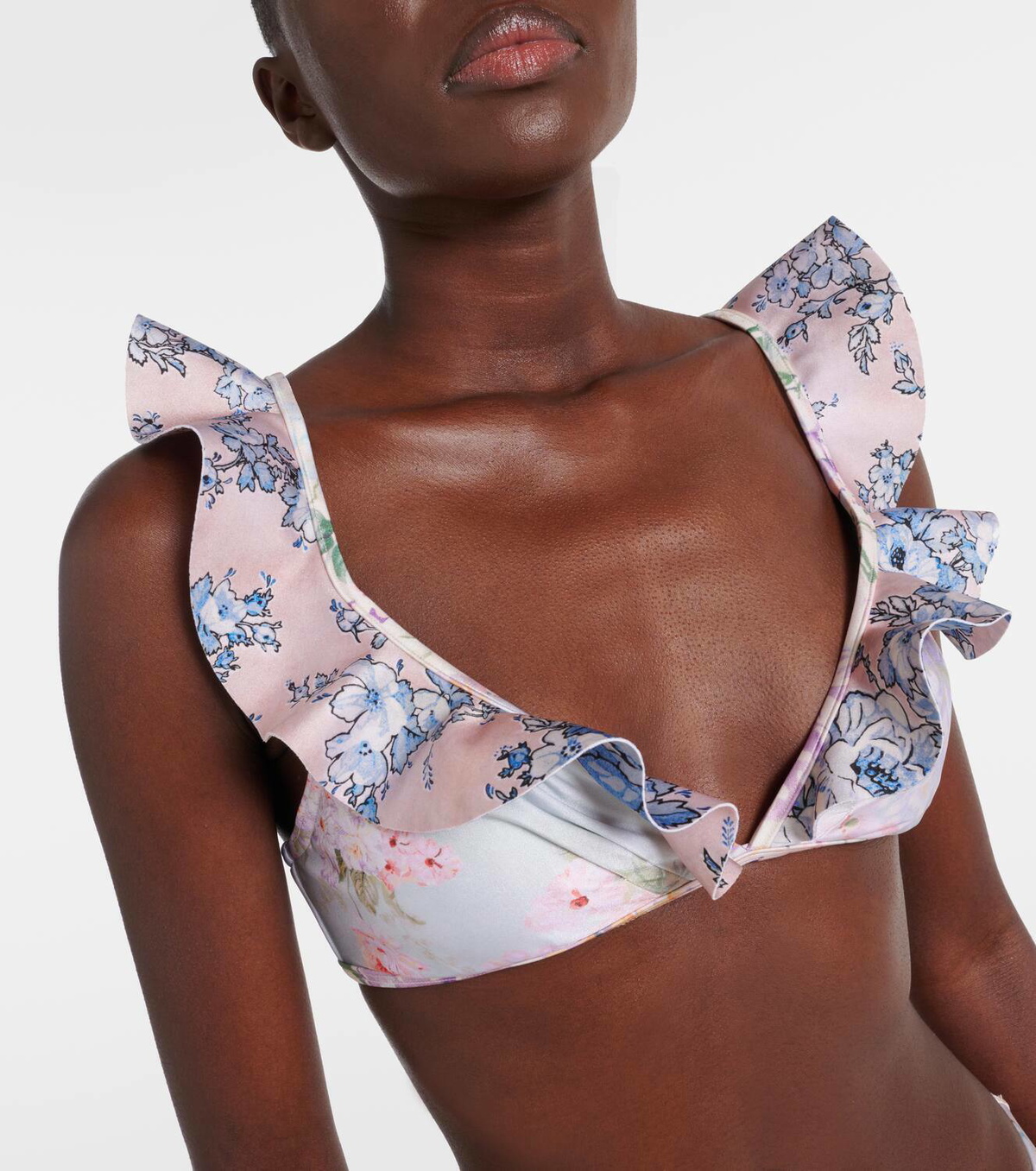 ZIMMERMANN ハリデー フリル フローラル ビキニトップ 水着 Zimmermann Halliday ruffled floral bikini top Zimmermann