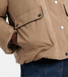 Brunello Cucinelli Leather-trimmed padded jacket
