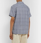 YMC - Camp-Collar Gingham Cotton-Blend Shirt - Blue