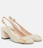 Valentino Garavani Veeside VLogo leather slingback pumps