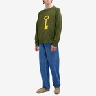 Late Checkout Men's Key Crew Knit in Green
