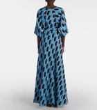 Diane von Furstenberg Eloise printed crêpe maxi dress