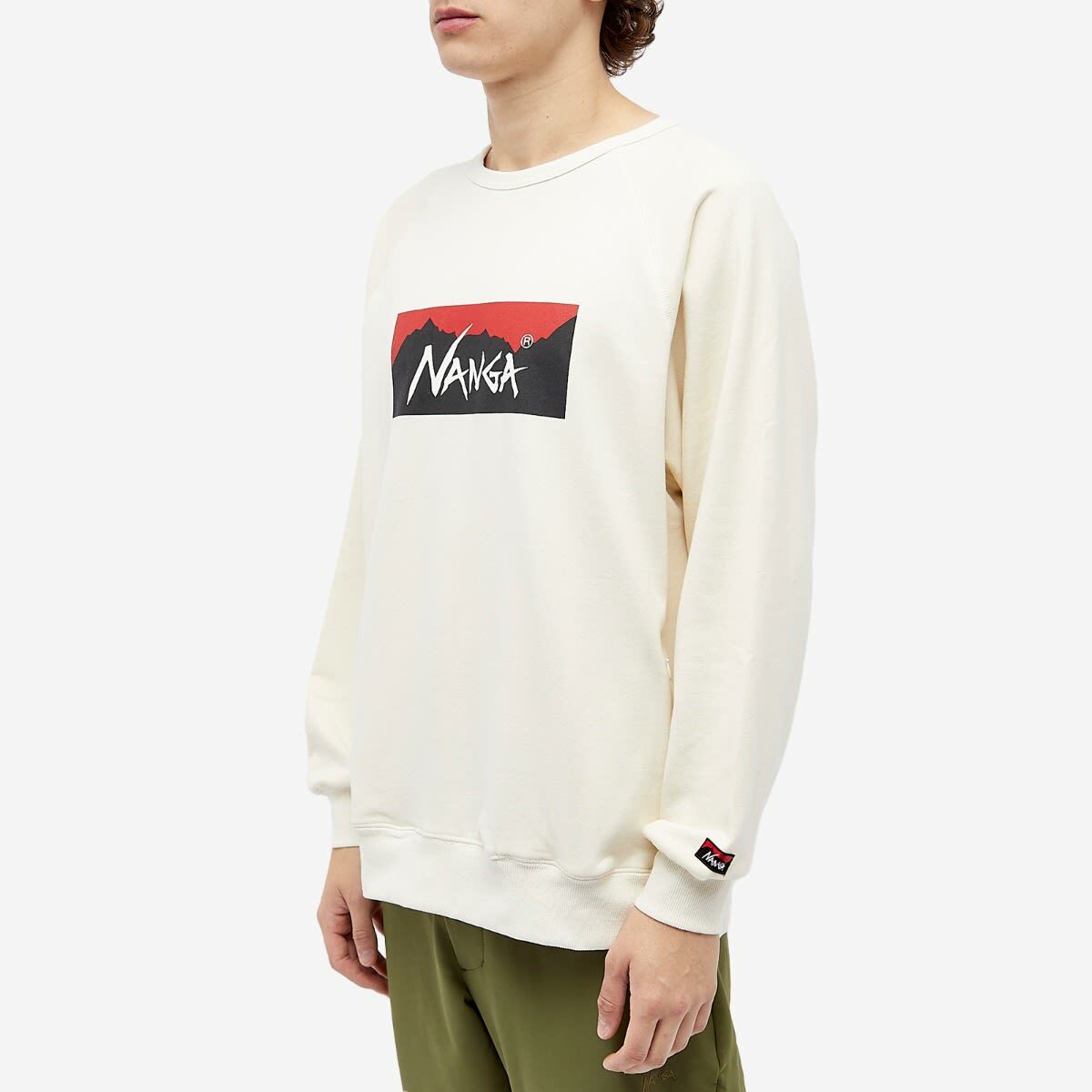 Nanga Men's Eco Hybrid Box Logo Sweat in White