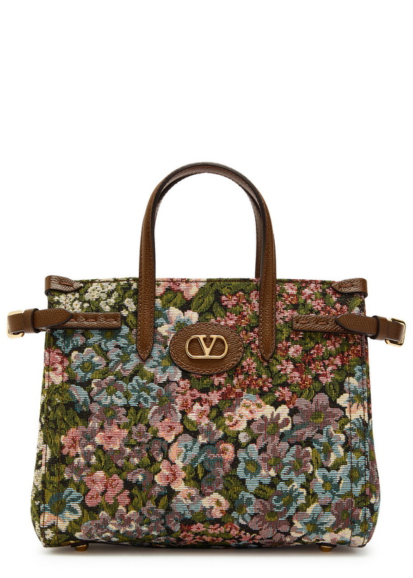 Photo: Valentino Garavani Antibes Small Floral-jacquard Tote bag - Multicoloured - One Size