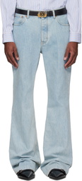 Valentino Blue 5 Pocket Flare Jeans