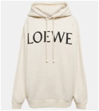 Loewe - Logo-print cotton-blend hoodie