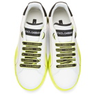 Dolce and Gabbana White and Yellow Portofino Melt Sneakers