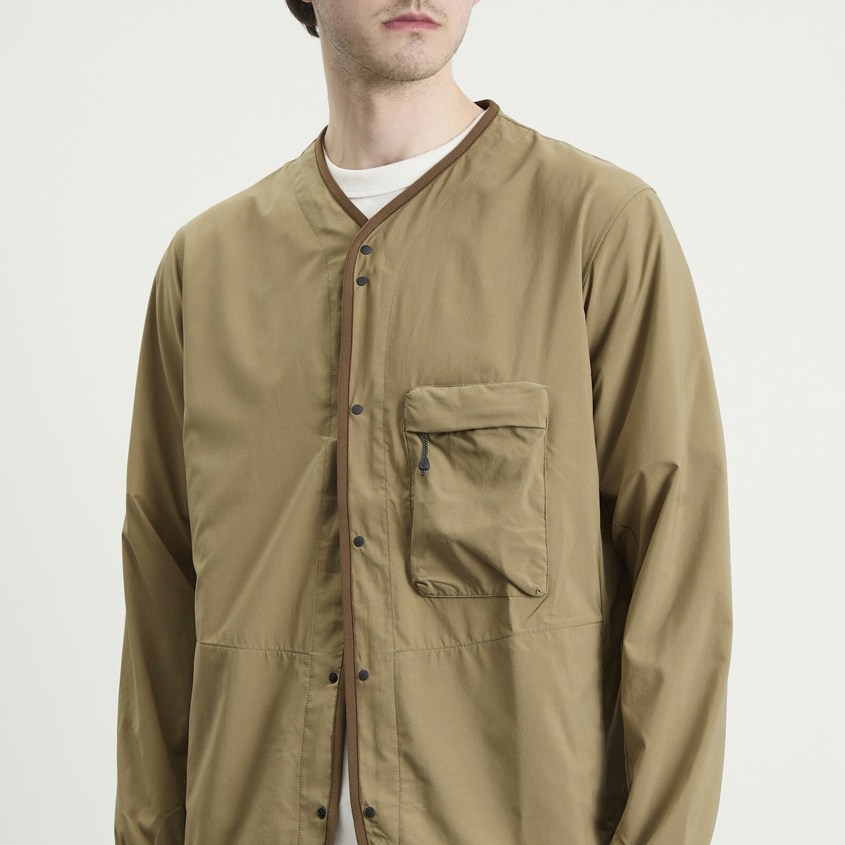 NANGA Men's PLC Excursion Cardigan in Khaki