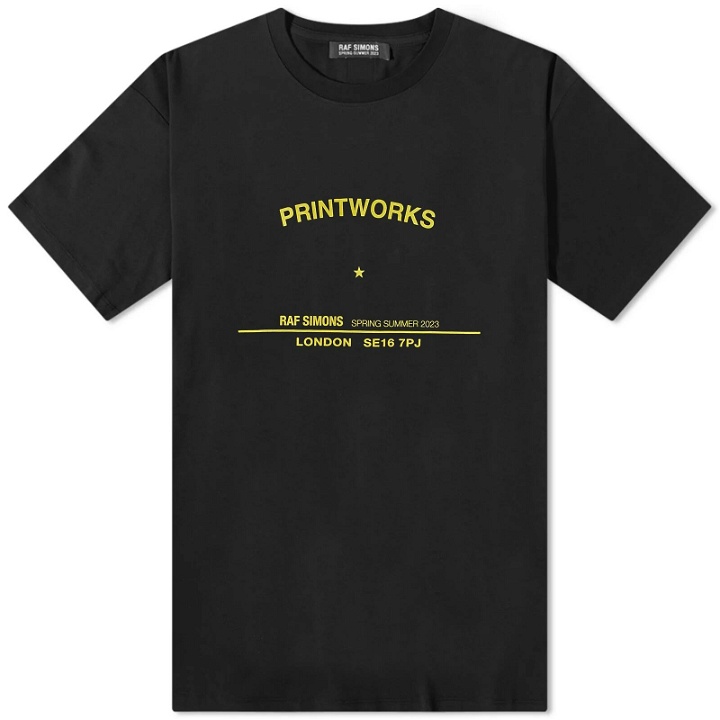 Photo: Raf Simons Men's Printworks Tour T-Shirt in Black