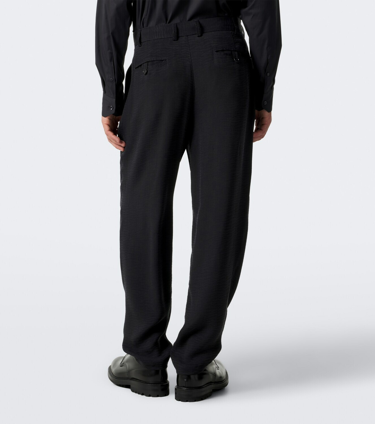 Giorgio Armani Pleated jacquard straight pants
