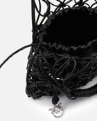 Pinko Evening Handbag With Mesh And Eyelets Limo Black Shiny Nickel