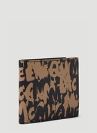 Contrast Graffiti Bifold Wallet in Brown