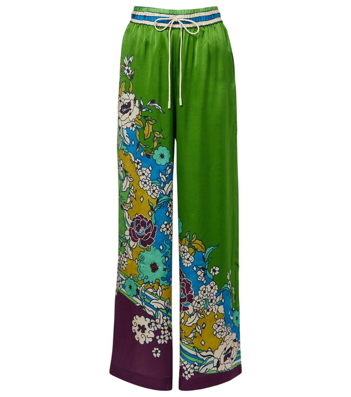 Photo: Alémais Nanci printed silk satin wide-leg pants