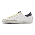 Golden Goose White and Grey Superstar Sneakers