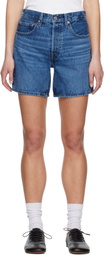 Levi's Blue 501 Mid Thigh Denim Shorts
