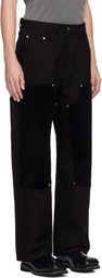 Andersson Bell Black Carpenter Wide-Leg Jeans