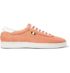 Aprix - Leather-Trimmed Suede Sneakers - Men - Peach