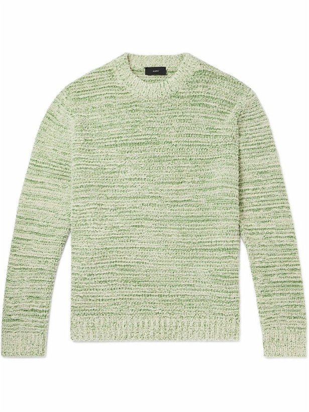 Photo: Alanui - Cotton-Blend Bouclé Sweater - Green