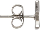 Courrèges Silver Small Logo Stud Earrings