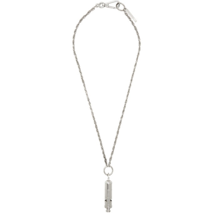 Photo: Marine Serre Silver Long Whistle Necklace