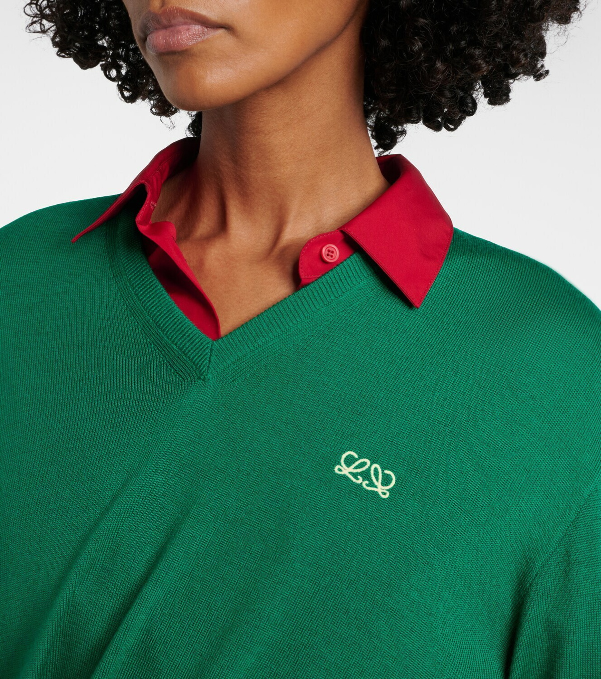 Loewe Double L asymmetric wool sweater