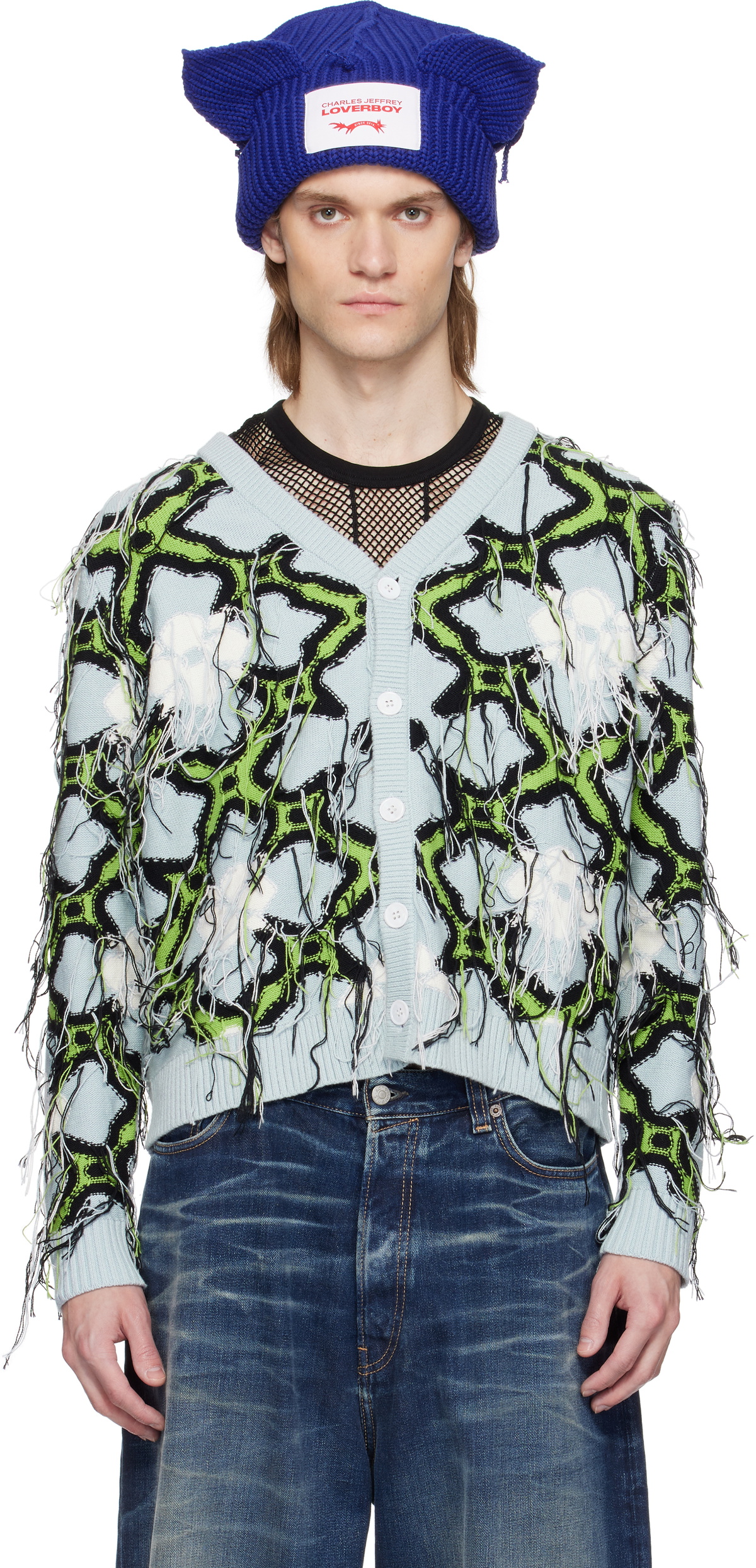 Charles Jeffrey Loverboy Blue Fred Perry Edition Knit