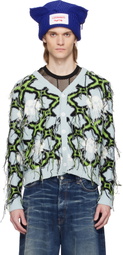 Charles Jeffrey LOVERBOY Blue Guddle Cardigan