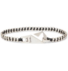 Paul Smith - Sterling Silver and Waxed Cotton Bracelet - Silver