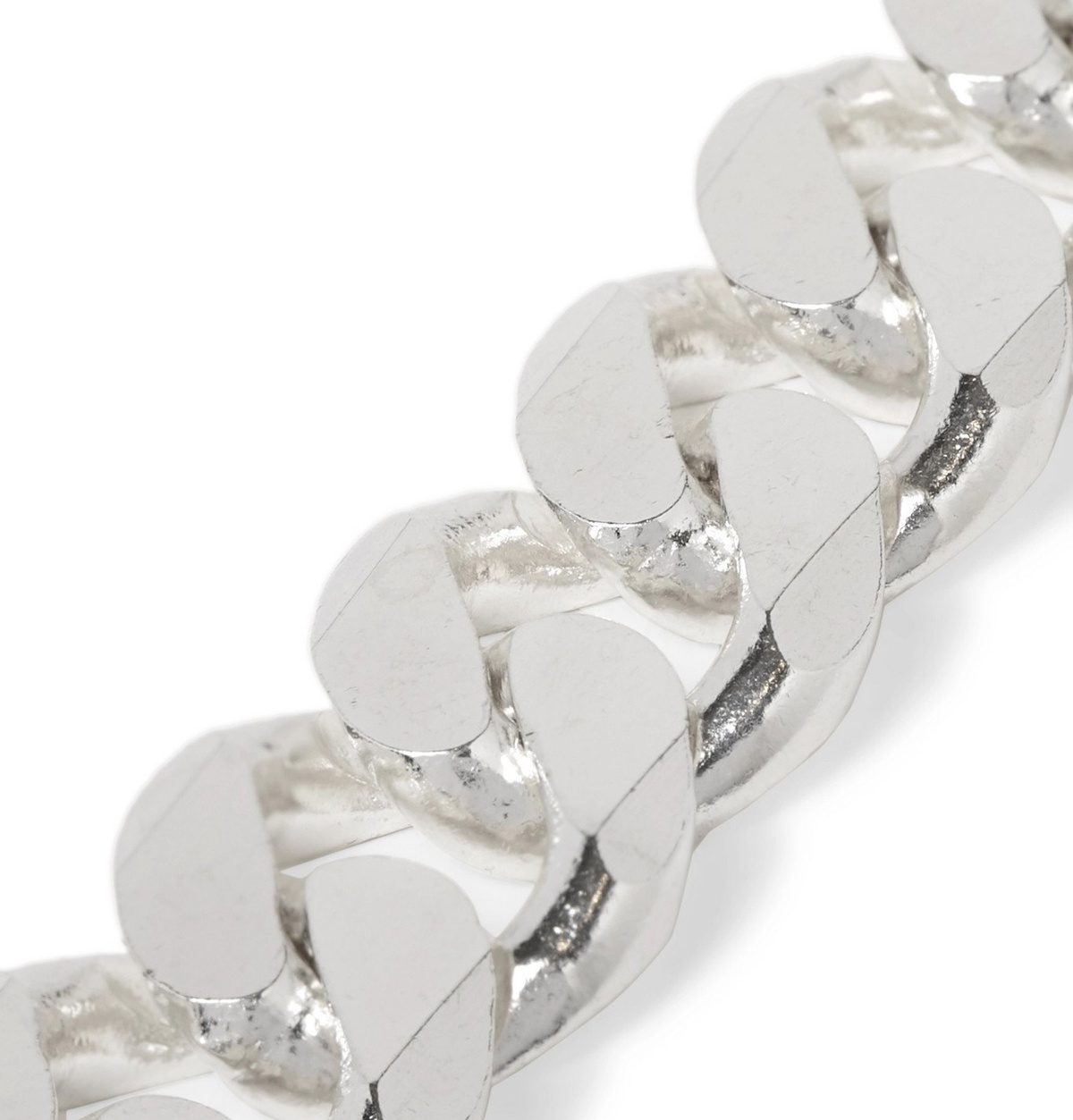 Martine Ali - XL Flat Link Sterling Silver Chain Bracelet - Silver