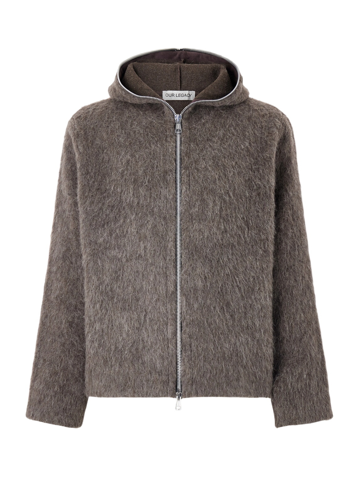 Our Legacy Black Mohair Zip Hoodie Our Legacy
