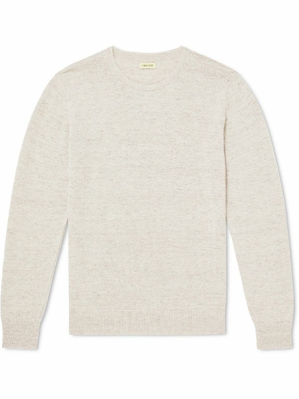 Photo: De Bonne Facture - Organic Cotton and Linen-Blend Sweater - Neutrals