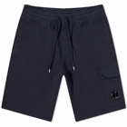 C.P. Company Men's Pocket Lens Sweat Short in Total Eclipse