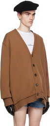 Maison Margiela Tan Elbow Patch Cardigan