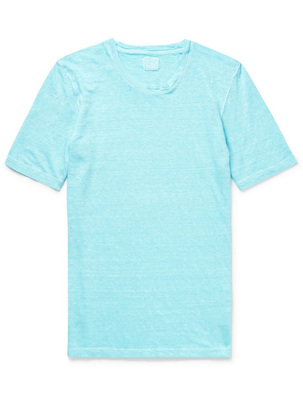 Photo: 120% - Slub Linen T-Shirt - Blue