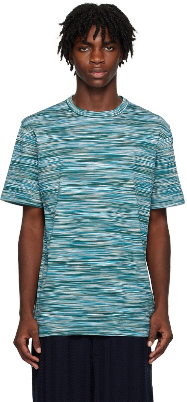 Photo: Missoni Blue & Green Striped T-Shirt