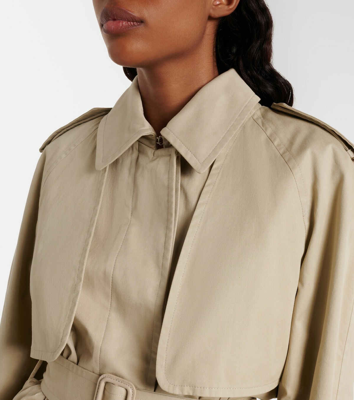 The Row Tavoris belted cotton gabardine jacket