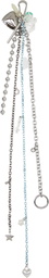 Marland Backus Silver & Blue Cyber Keychain