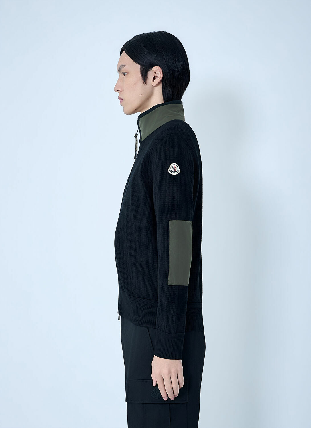 Moncler High-Neck Zip-Up Cardigan