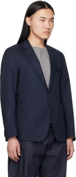 Hugo Navy Slim-Fit Stretch Cotton Blazer