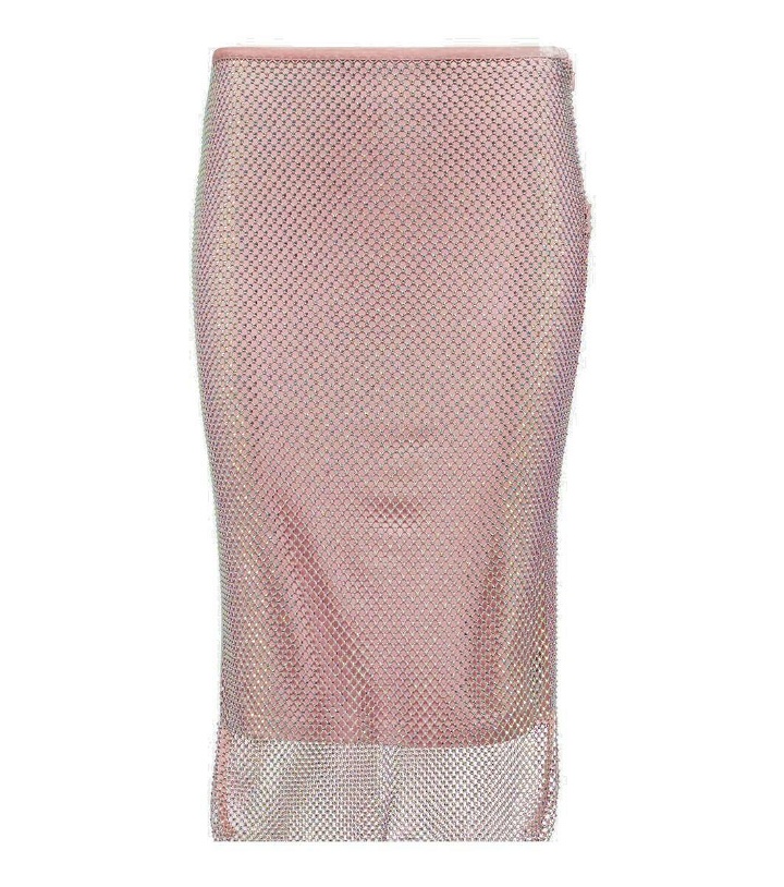 Photo: Sportmax Fishnet embellished midi skirt
